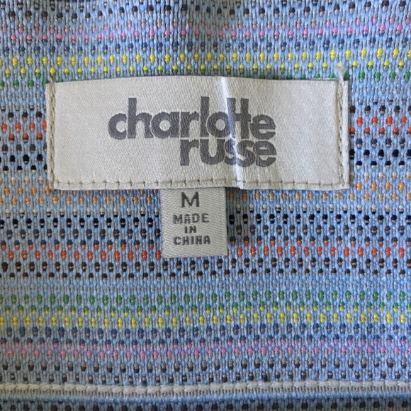 Charlotte Russe Striped Short Pencil Skirt - Picture 3 of 4